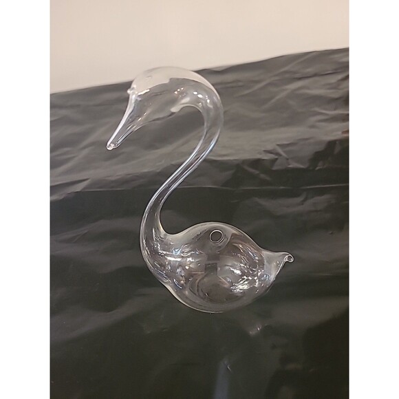 Vintage Decor Hand Blown Swan Design Clear Glass Bud Vase Test Tube Style lot - Picture 3 of 7